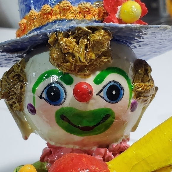 Vintage paper mache sitting Clown Lucie Sable Imports - Picture 8 of 10